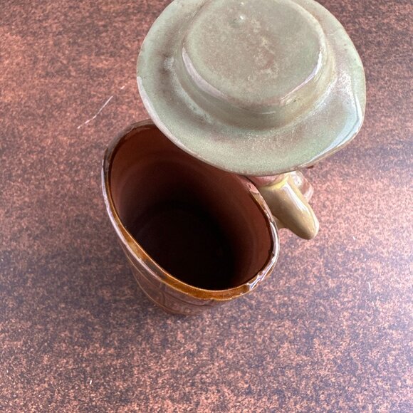 Terracotta Clay Succulent Planter Boy Holding Basket - Picture 10 of 14